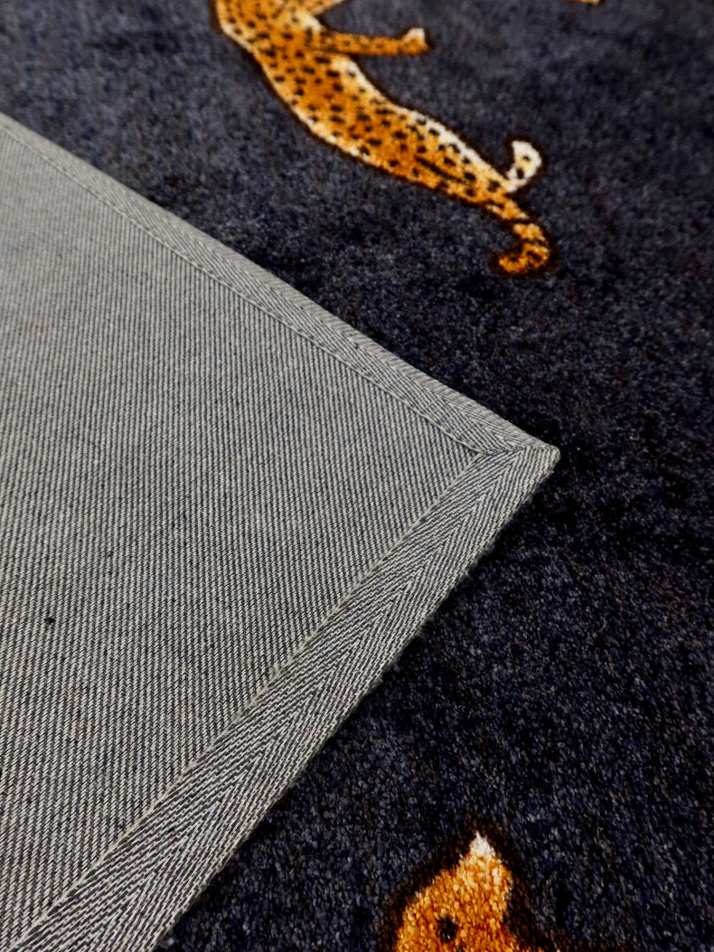 Indigo cheetah carpet